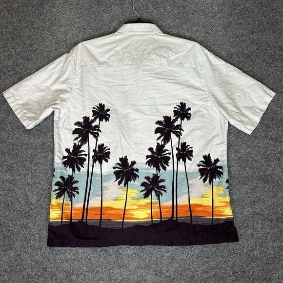 28 Palms Hawaiian Shirt Mens XL Multicolor Camp Button Up Short Sleeve Relaxed - Picture 5 of 7